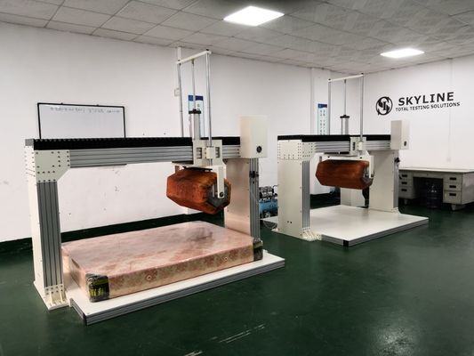 ASTM F1566 / EN1957 آلة اختبار رولاتور فراش مربع الداخلي مع قياس انخفاض الارتفاع